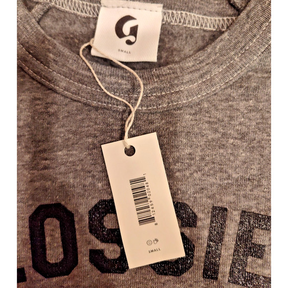 Glossier Gray Women's Pullover Crewneck Sweater Sweatshirt Size Small - Picture 3 of 7